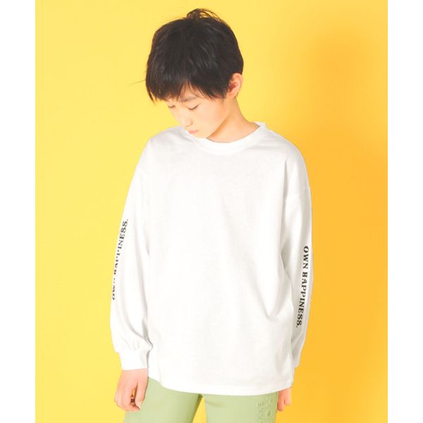 天竺・アソートプリント袖リブ長袖Ｔシャツ