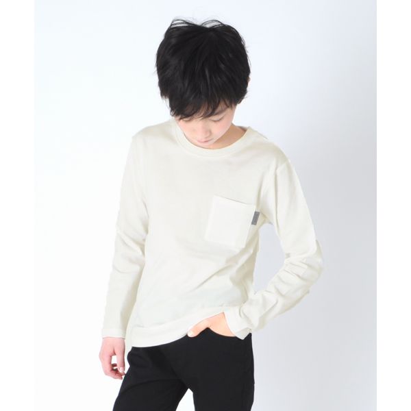 タフ天竺・リフレクトネーム付ポケット長袖Ｔシャツ