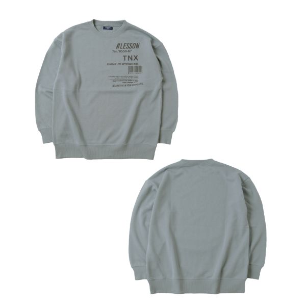 裏毛・ドロップショルダーアソートプリントトレーナー