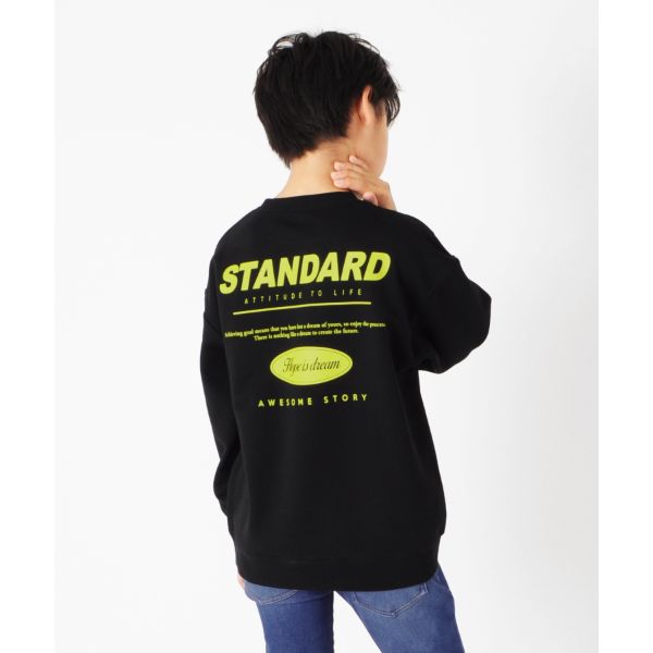 裏毛・ドロップショルダーアソートプリントトレーナー