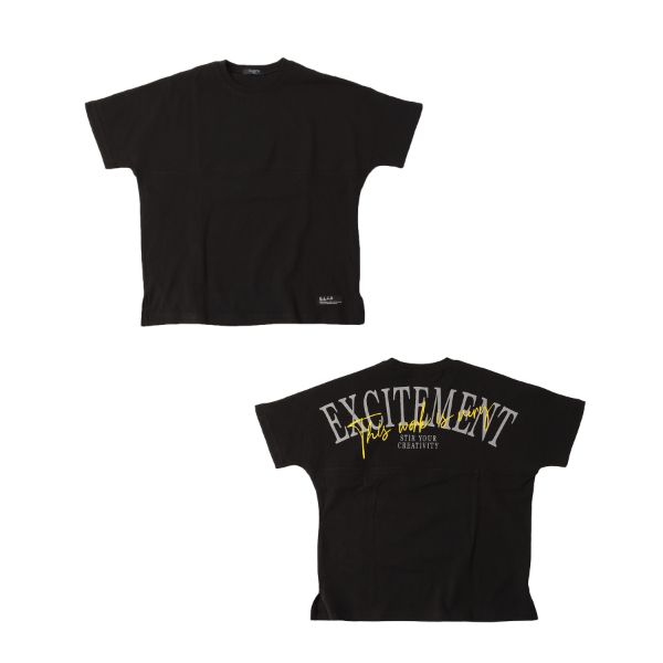 【大人向けサイズあり】天竺・ドルマンスリーブバックプリント半袖Tシャツ