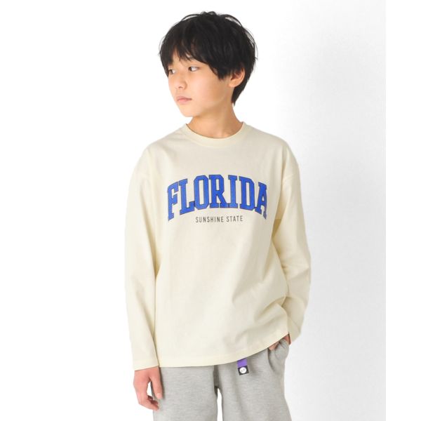 天竺・ドロップショルダーアソートカレッジロゴ長袖Ｔシャツ