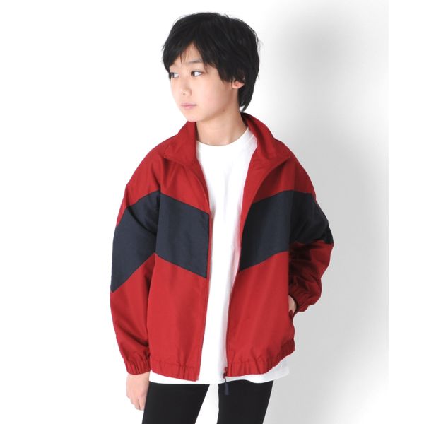 ポリエステルリップ・切り替えジップアップジャケット【セットアップ対応】