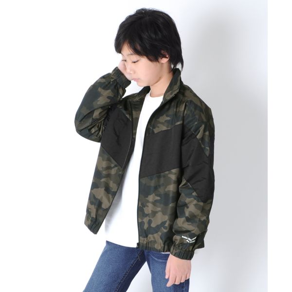 ポリエステルリップ・切り替えジップアップジャケット【セットアップ対応】