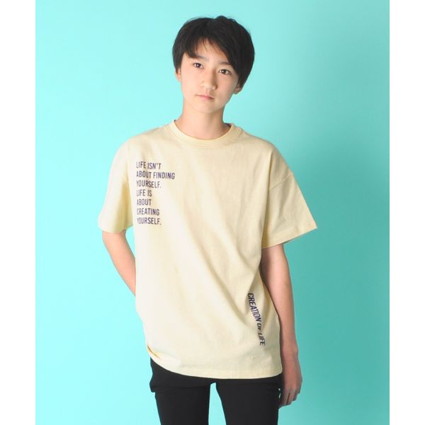 天竺・ドロップショルダーアソートプリント半袖Tシャツ