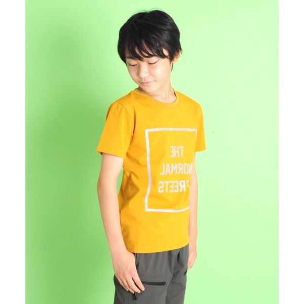 【大人向けサイズあり】機能天竺・接触冷感リフレクトBOXロゴプリント半袖Tシャツ