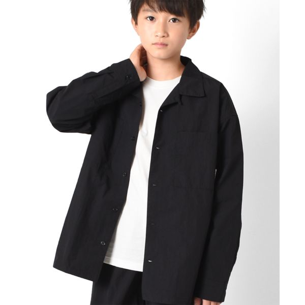 【大人向けサイズあり】リップ・オープンカラー長袖シャツ【セットアップ対応】