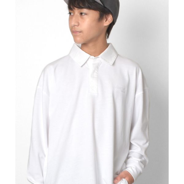 ビッグシルエット・無地ポロシャツ