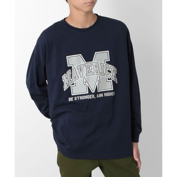 カレッジプリントビッグ長袖Tシャツ