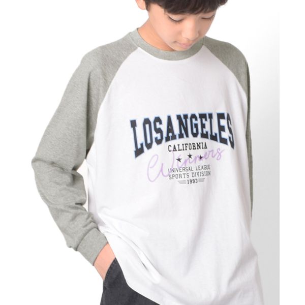 ロゴプリントラグランTシャツビッグシルエット