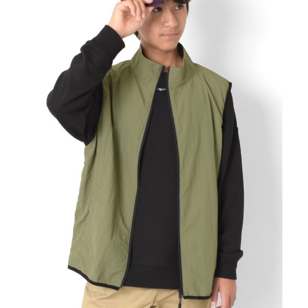 【大人向けサイズあり】ナイロンZIPアップベスト