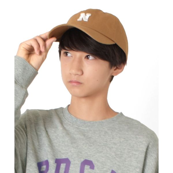 【大人向けサイズあり】ツイル・刺繍入りカーブバイザーキャップ