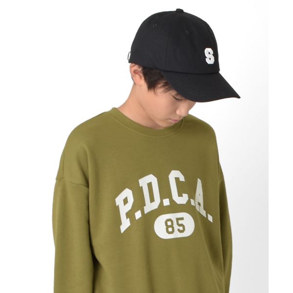 【大人向けサイズあり】ツイル・刺繍入りカーブバイザーキャップ