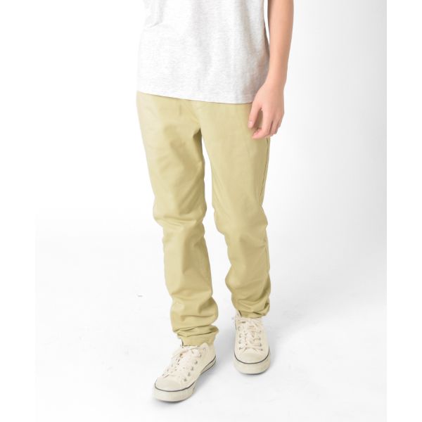 【大人向けサイズあり】【ラクパン】TCカラーツイル・スリムパンツ