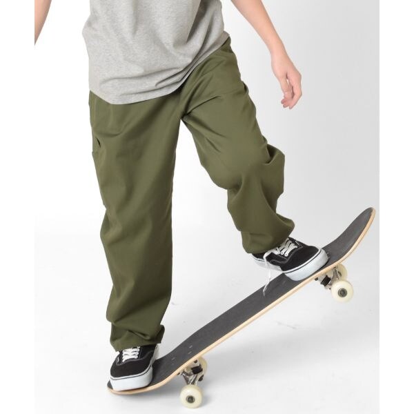 【大人向けサイズあり】【ラクパン】[ワイドテーパード]TCカラーツイル・ペインターパンツ