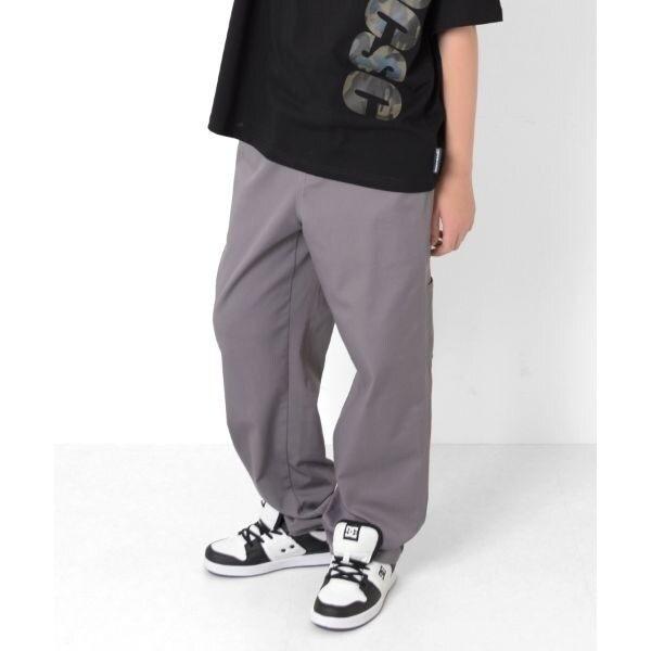 【大人向けサイズあり】【ラクパン】[ワイドテーパード]TCカラーツイル・ペインターパンツ