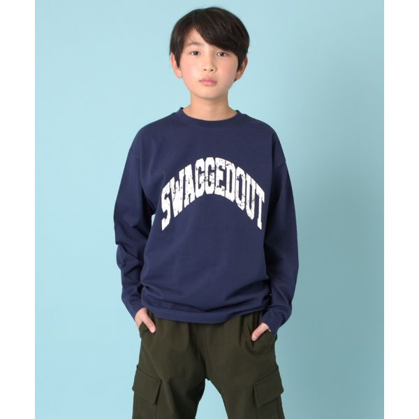 【グラコレ】アソートカスレプリント長袖Tシャツ