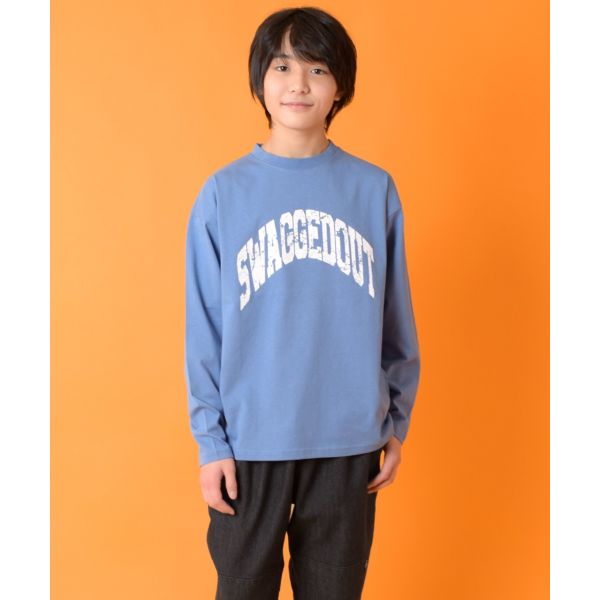 【グラコレ】アソートカスレプリント長袖Tシャツ