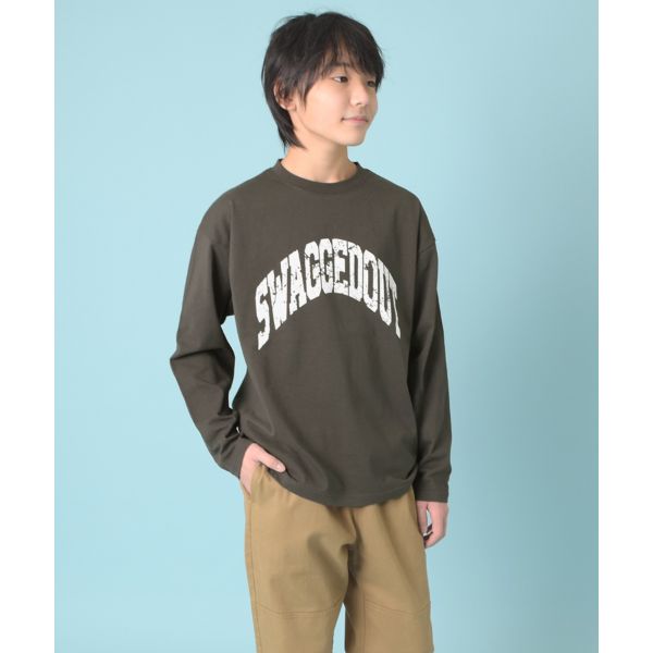 【グラコレ】アソートカスレプリント長袖Tシャツ