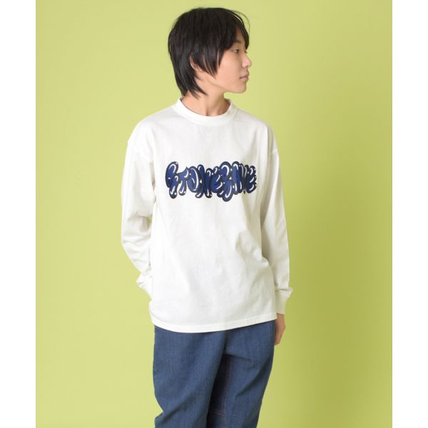 【大人向けサイズあり】グラフィティプリント長袖Tシャツ