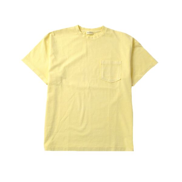 【大人向けサイズあり】製品染め・無地半袖ポケットロゴプリントTシャツ