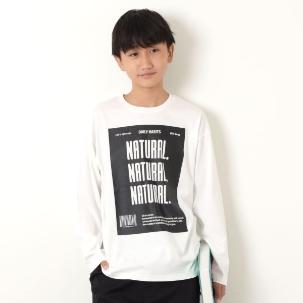【WEB限定】【プチプラ】【再入荷】フロントアソートプリント長袖Tシャツ