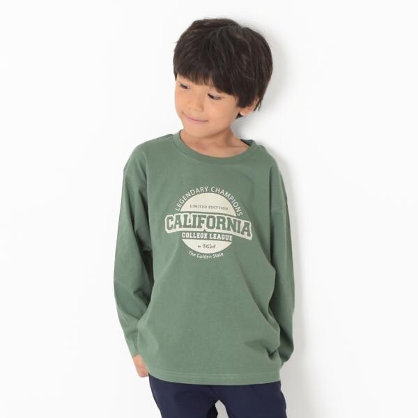 【WEB限定】【プチプラ】【再入荷】フロントアソートプリント長袖Tシャツ