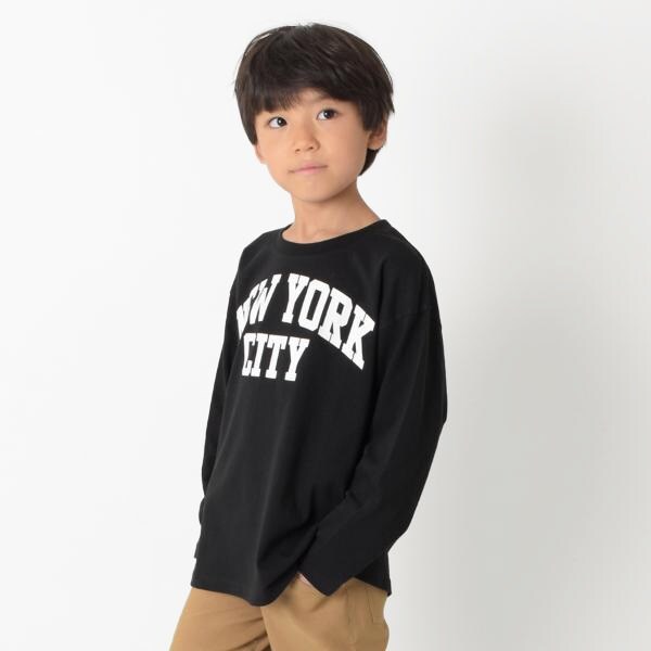 【WEB限定】【プチプラ】【再入荷】フロントアソートプリント長袖Tシャツ