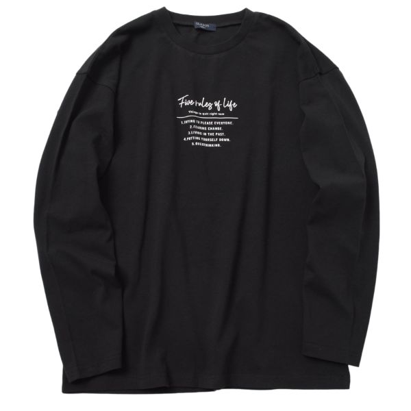 【WEB限定】【プチプラ】【再入荷】フロントアソートプリント長袖Tシャツ