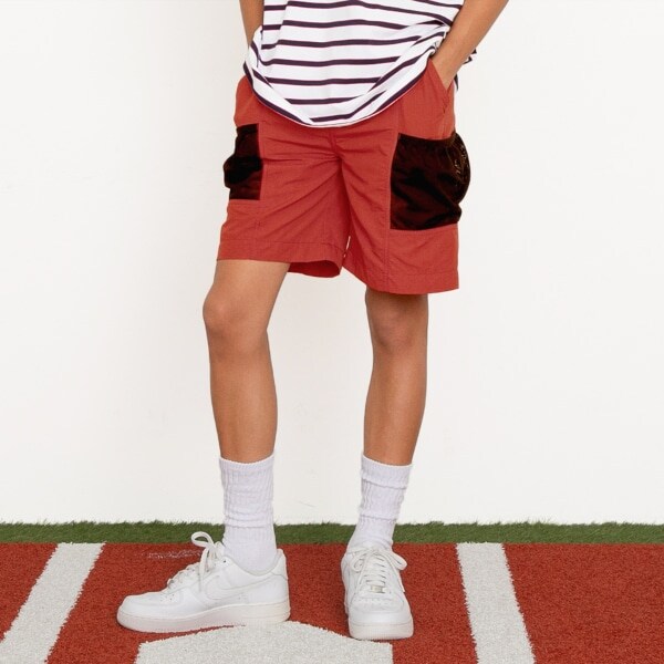 【大人向けサイズあり】【撥水】ナイロンワッシャー・ギアショートパンツ