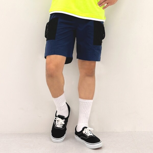 【大人向けサイズあり】【撥水】ナイロンワッシャー・ギアショートパンツ