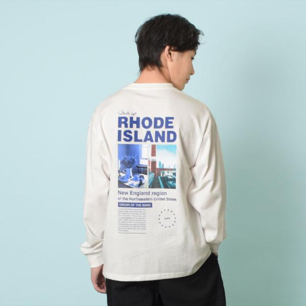 バックフォトプリント長袖Tシャツ