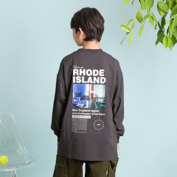 バックフォトプリント長袖Tシャツ
