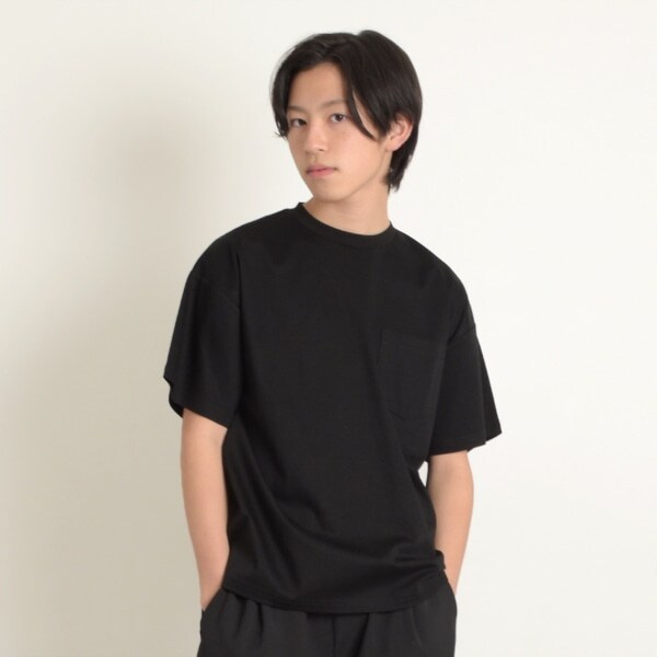 【大人向けサイズあり】シルケットスムース・シンプルきれい半袖Tシャツ