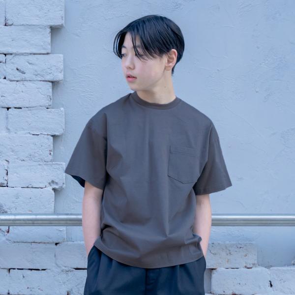 【大人向けサイズあり】シルケットスムース・シンプルきれい半袖Tシャツ