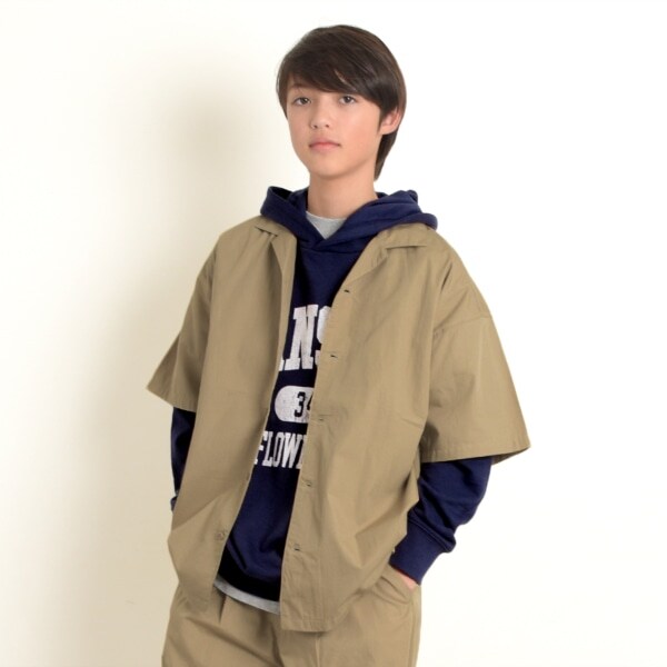 【大人向けサイズあり】【セットアップ対応】タイプライター・開襟シャツ