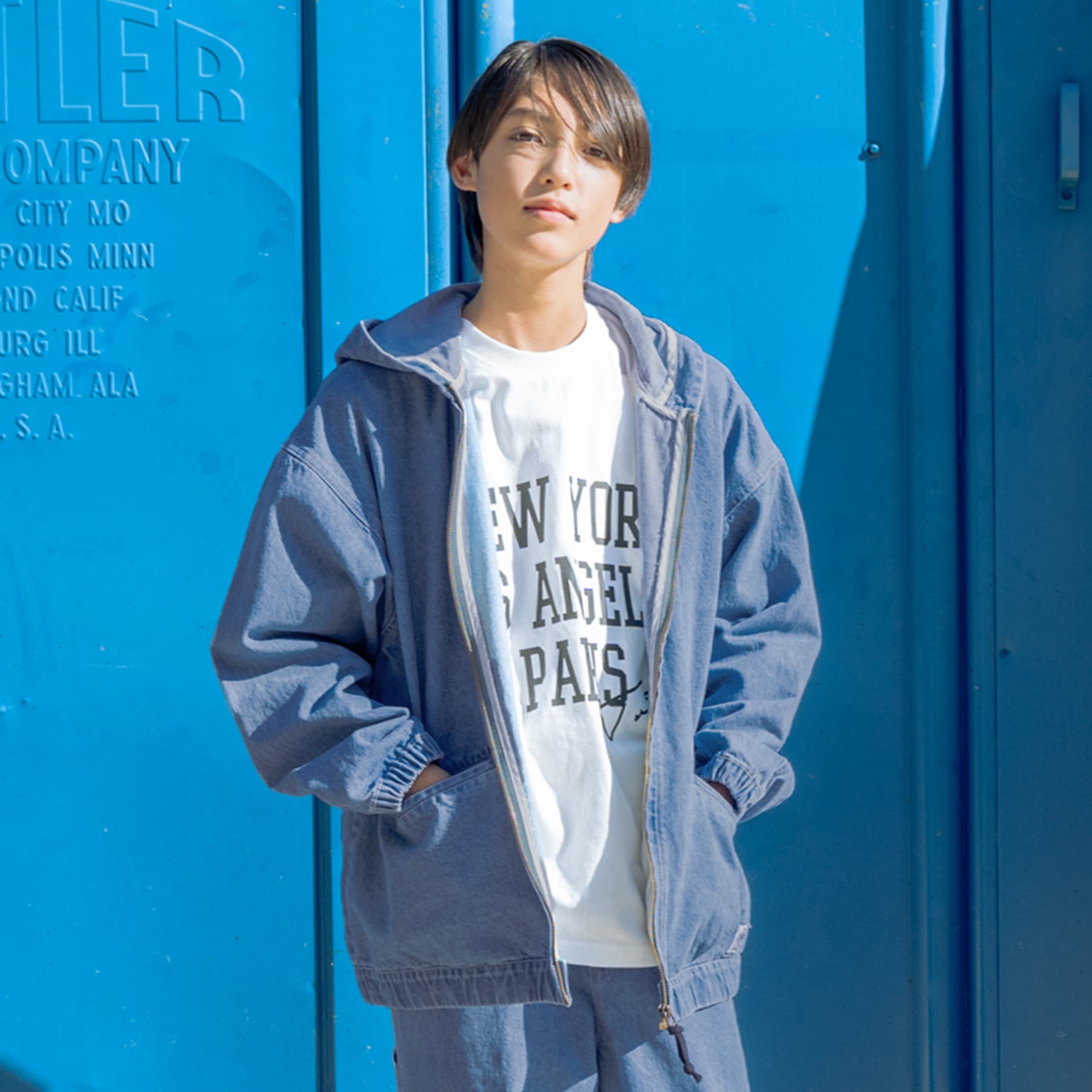 【大人向けサイズあり】デニム・フードジャケット