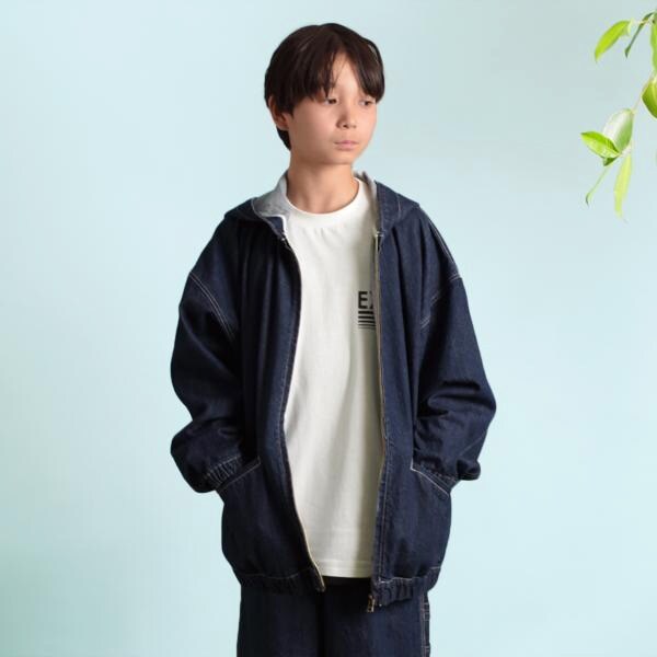 【大人向けサイズあり】デニム・フードジャケット
