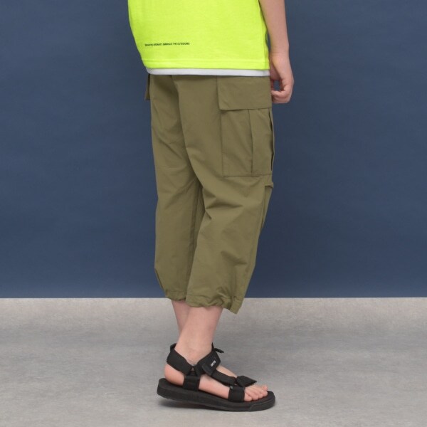 【大人向けサイズあり】【撥水】リップストップ・8.5分丈パンツ