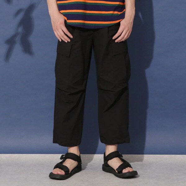 【大人向けサイズあり】【撥水】リップストップ・8.5分丈パンツ
