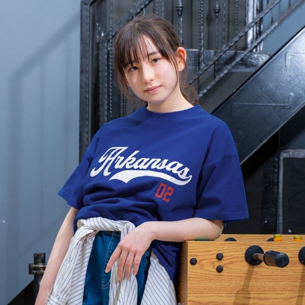 【再入荷】【プチプラ】アソートフロントカレッジロゴ半袖Tシャツ