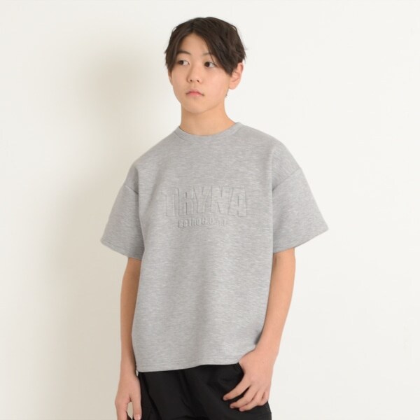 【接触冷感】エアリークッション・エンボス加工半袖Tシャツ