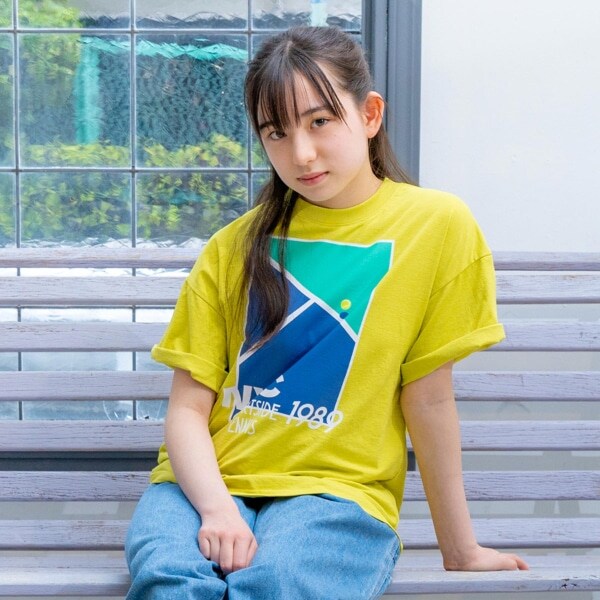 【接触冷感】【速乾】【UVカット】クールラフ・テニスプリント半袖Tシャツ