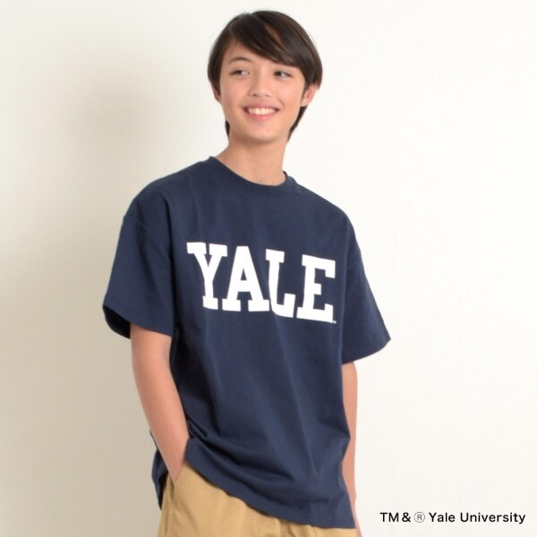 【大人向けサイズあり】【YALE】コットン・半袖YALEロゴTシャツ