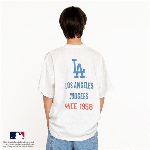 【大人向けサイズあり】【MLB】チームロゴプリント半袖Tシャツ