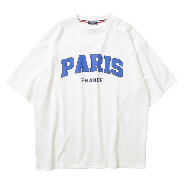 【大人向けサイズあり】【トリコロールコレクション】PARISロゴプリントビッグTシャツ