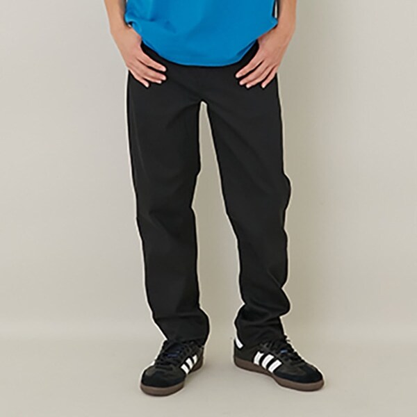 【大人向けサイズあり】綿ポリストレッチツイル・スリムパンツ