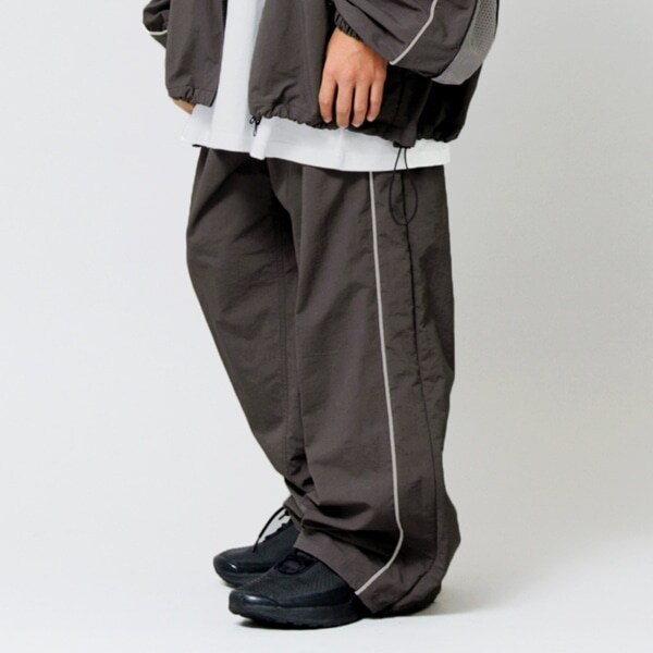 【大人向けサイズあり】【GLSW.】【セットアップ対応】ナイロン・ ジップラインパンツ