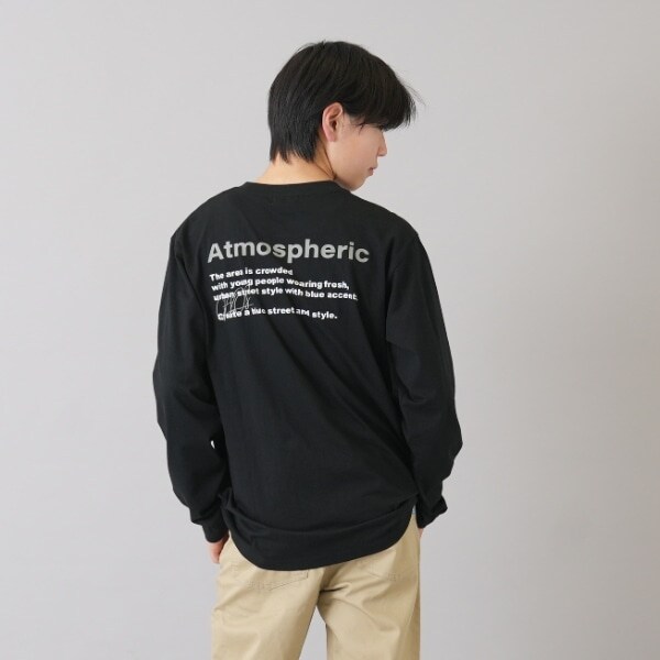 【大人向けサイズあり】【プチプラ】バックロゴ長袖Tシャツ