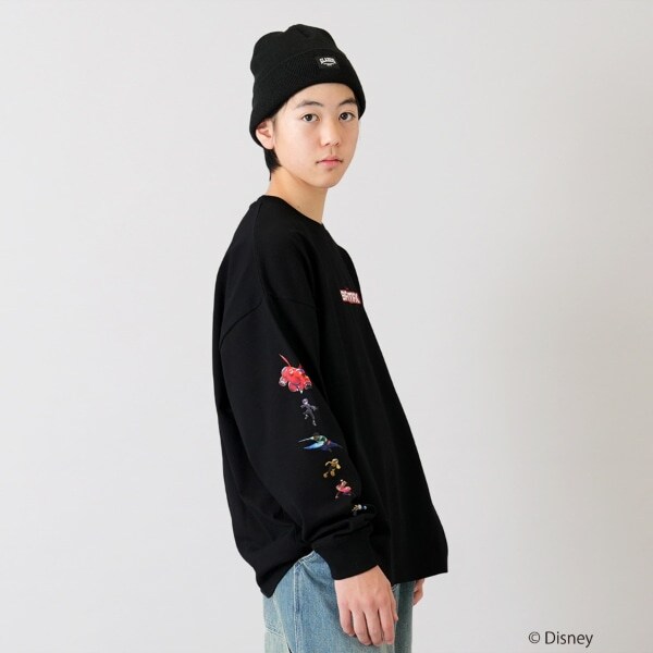 【大人向けサイズあり】【DISNEY】BAYMAX / 袖プリント長袖Tシャツ